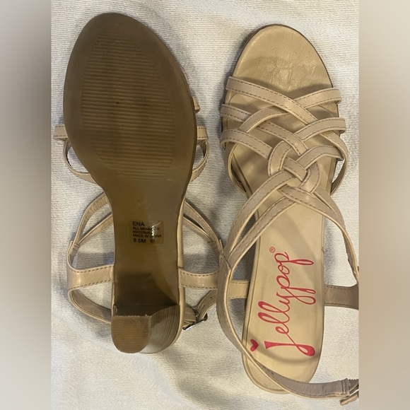 Ladies Tan Strappy heeled Sandals size 8.5 - Picture 7 of 16